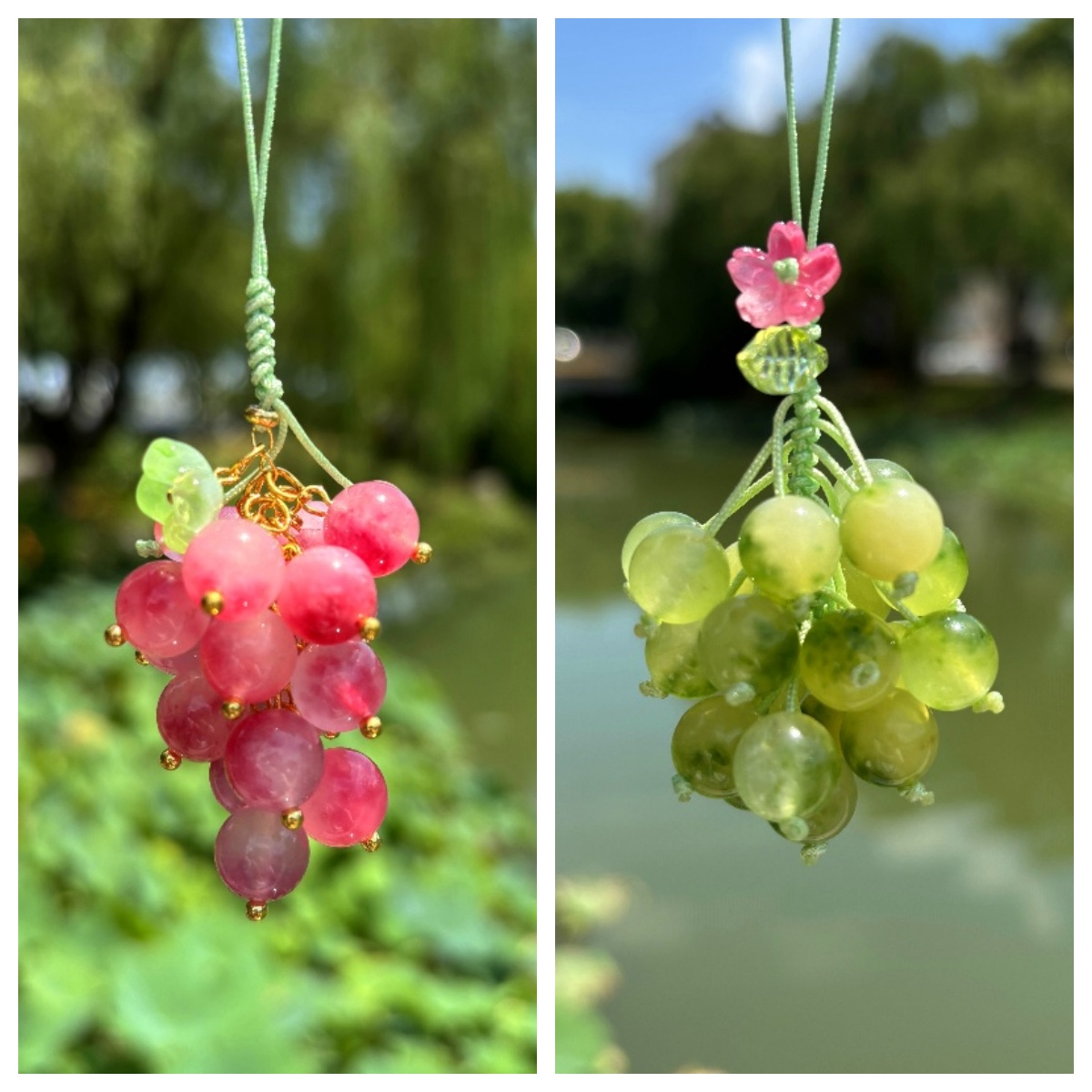 杭州灵隐手工挂件葡步高升红葡萄