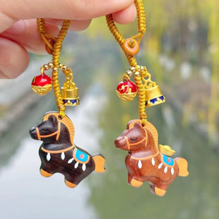 杭州马上来财福马挂件2026新年黑马棕马挂饰钥匙扣马年文创礼品