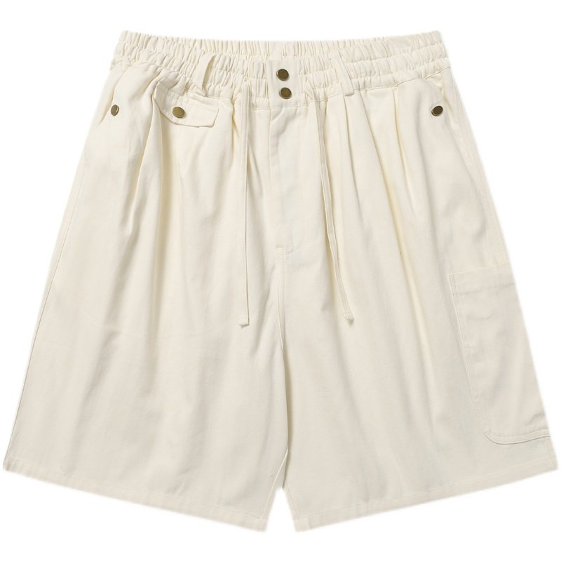 六分廓尔喀复古人字斜短裤