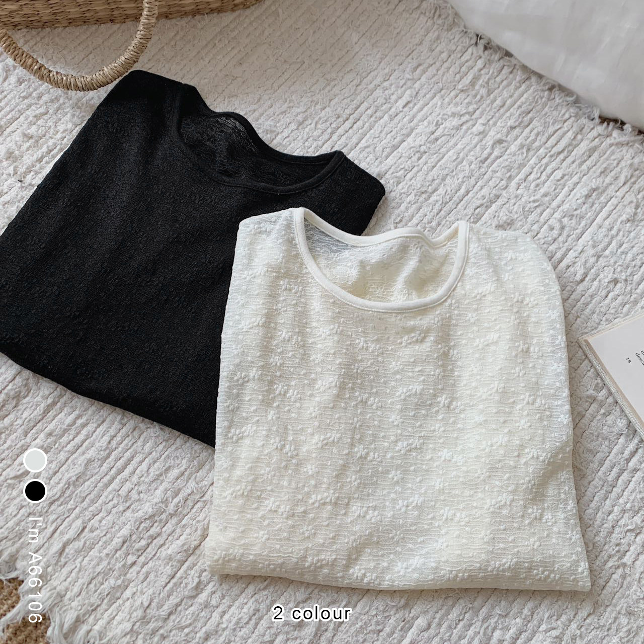 【丽丽姐专享】奶泡樱花。云感蕾丝T恤A66106