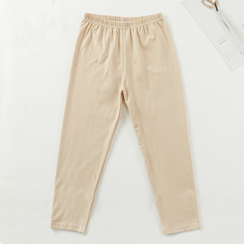 棉八分打底裤女士春秋中高腰8分裤弹力松紧腰肤色不起球护腿大码