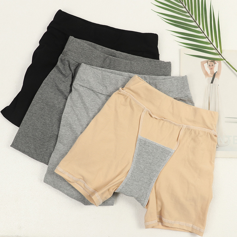 高腰防磨腿全棉加档安全裤2合1