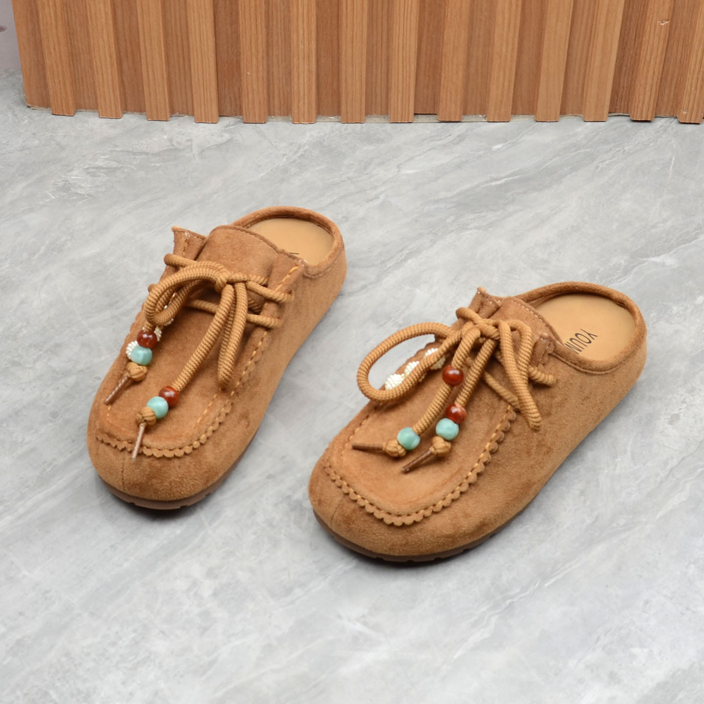 袋鼠勃半拖鞋休闲包头拖外穿女拖