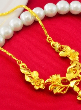 镀金沙金饰品女复古婚庆项链