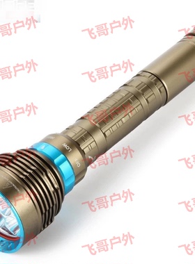 LED D7潜水手电筒七颗L2灯磁控旋转开关防水80米白光黄光