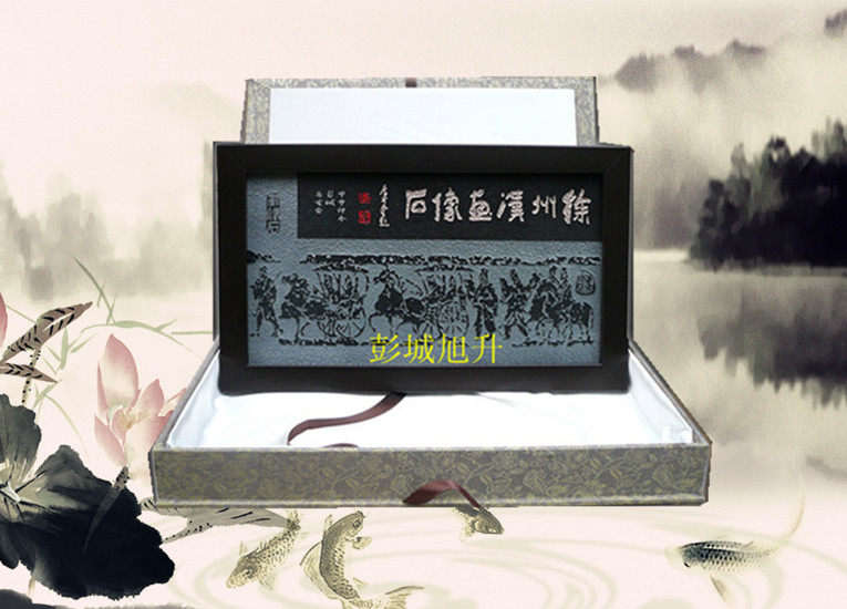 汉画像石/小号石刻车/马出行图/徐州汉画像石石刻/徐州特色礼品