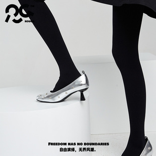 袜防勾丝不掉裆 厚黑打底裤 Rougo黑色丝袜80D天鹅绒连裤 袜女春秋款