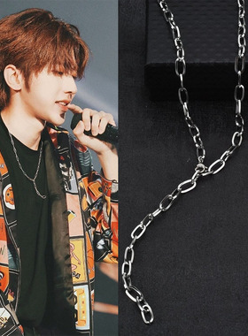 蔡徐坤同款项链颈链冷淡风毛衣链
