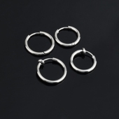 简约素圈耳环潮流男士 单圈耳钉百搭女士耳饰diy小圈饰品无洞耳夹