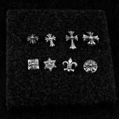 ins潮流小耳钉欧美风耳钉明星网红同款 耳骨钉 十字架耳环复古个性