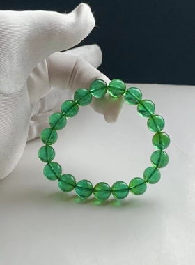 天然水晶全红全绿全蓝碧玺手链