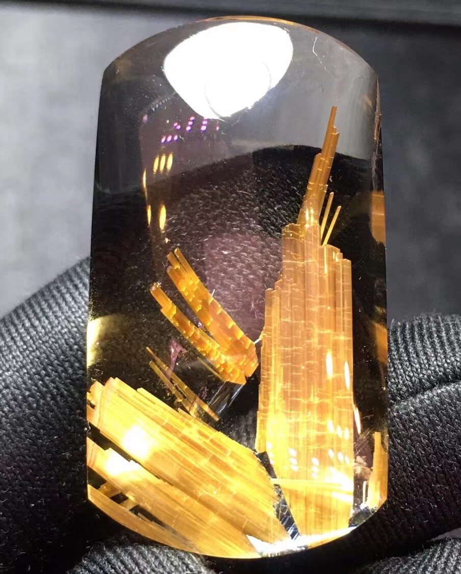 钛晶金发晶无事牌吊坠女男天然水晶饰品钛金发晶挂件坠子20年老店
