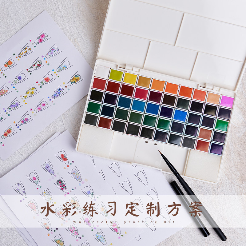 卡奈订制 新手练习美甲印章水彩手绘指甲练习款式练习纸,彩妆/香水/美妆工具,美甲工具,淘宝优惠券,粉丝福利购,淘宝优惠卷