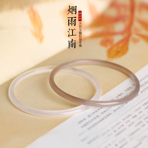 少女风冰种一对圆条极细叮当镯