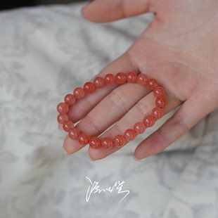 特级飘花荔枝冻正品 天然云南保山纯天然南红冰飘玛瑙手串女款 保真