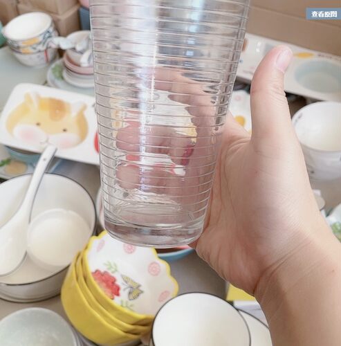 玻璃水杯家用杯子时尚