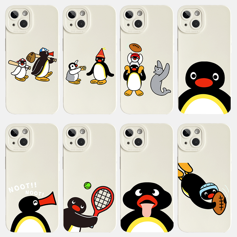 Pingu企鹅家族卡通硅胶壳