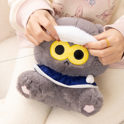 GD权志龙ins同款周边钥匙扣ZOA灰色毛绒猫咪玩偶钥匙扣娃娃公仔潮