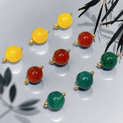 XITI 溪緹10mm五颗天然石国风纽扣不掉色旗袍服装辅料香云纱真丝