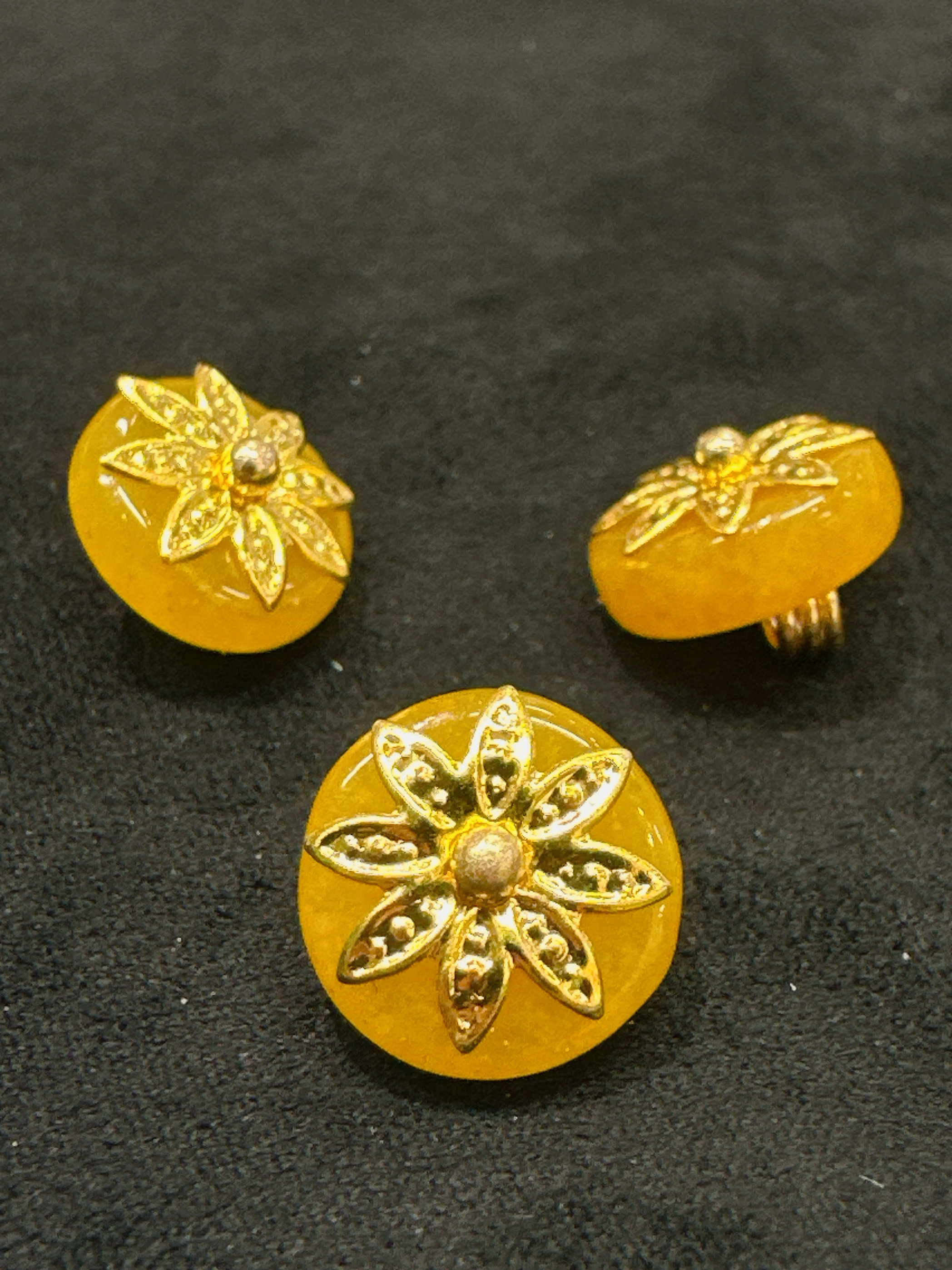 XITI10mm新中式国风黄色扁珠扣花托扣新中式衬衫扣,服饰配件/皮带/帽子/围巾,袖扣,淘宝优惠券,粉丝福利购,淘宝优惠卷