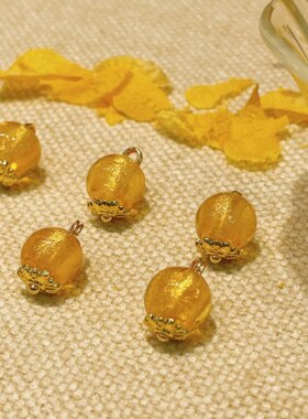 【琉璃金箔】黄金色新中式女装扣子盘扣装饰扣10mm | 现货24h发