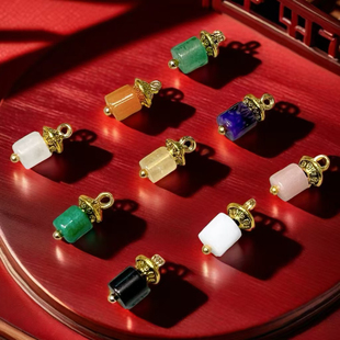 玉石金属双拼钮扣中式中国风民族汉服唐装旗袍纽扣子服装辅料diy