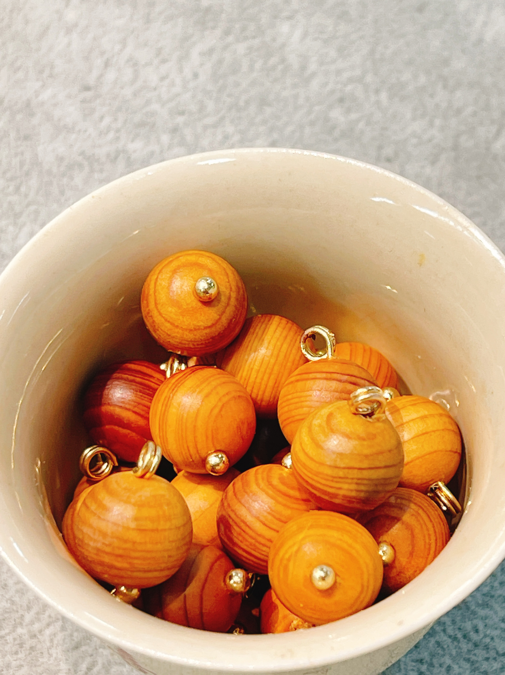 溪缇新中式国风服装汉服旗袍辅料10mm崖柏圆珠纽扣原木纹路