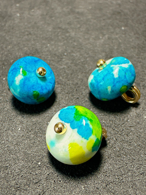 XITI10mm新中式国风蓝白绿色扁珠扣旗袍服装辅料香云纱真丝