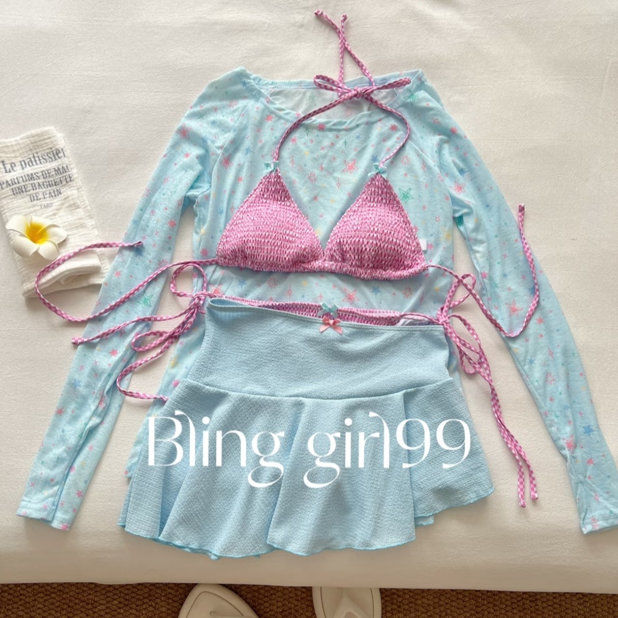 夏季仙女风少女性感雪纺比基尼女