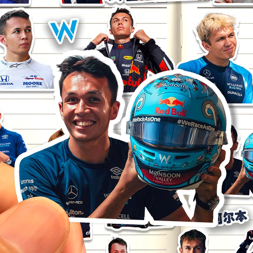亚历山大阿尔本贴纸高清防水F1车手Alexander Albon装饰画贴手机