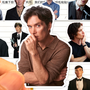 基里安墨菲贴纸高清防水爱尔兰男演员Cillian Murphy收藏装饰贴画