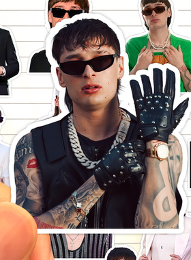 Peso Pluma贴纸高清防水墨西哥说唱歌手比索普卢马AhyQue收藏贴画