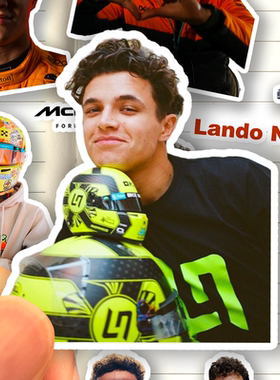 兰多诺里斯贴纸高清防水F1一级方程式赛车手Lando Norris周边贴画