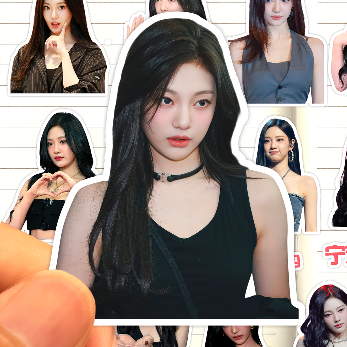 宁艺卓贴纸高清防水韩国女子组合aespa成员NingNing收藏装饰贴画