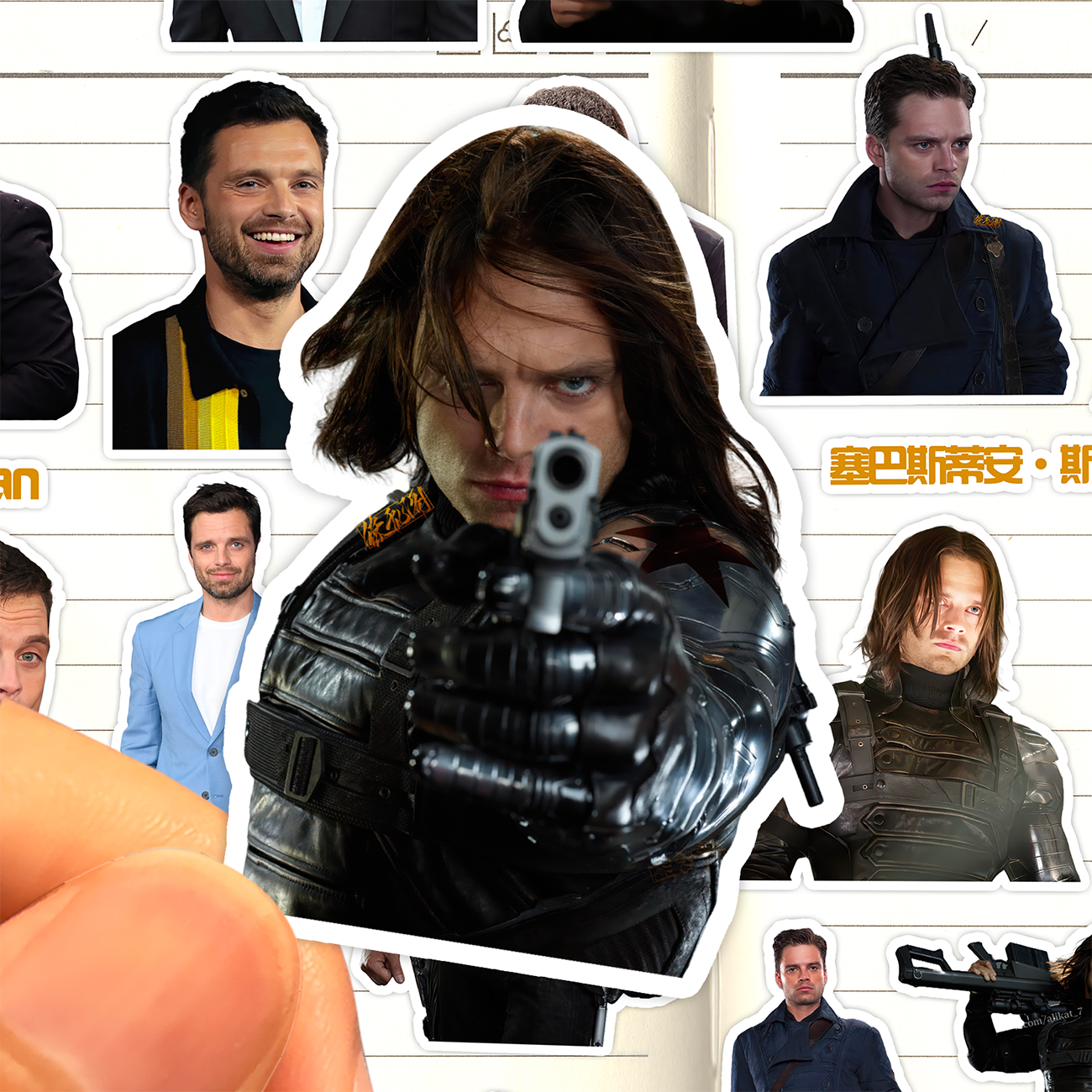 塞巴斯蒂安斯坦贴纸高清防水美国演员Sebastian Stan冬兵收藏贴画