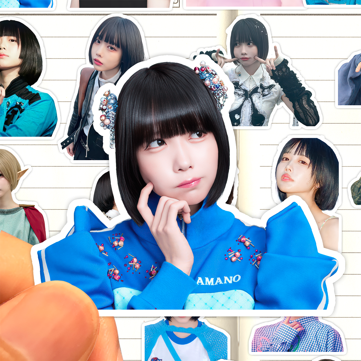 志水彩乃贴纸高清防水日本创作女歌手模特ano收藏装饰手账粘贴画