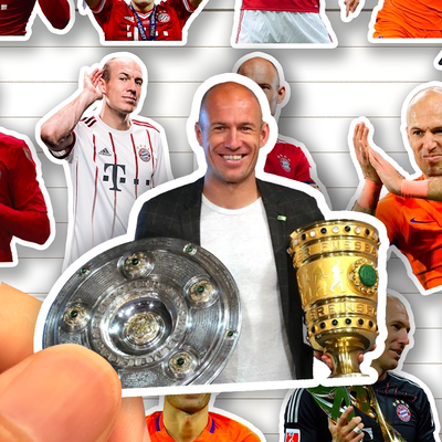 阿尔扬罗本贴纸高清防水前足球明星Arjen Robben周边装饰贴画手帐