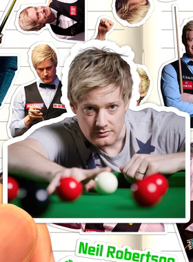 尼尔罗伯逊贴纸高清防水斯诺克运动员Neil Robertson收藏粘贴画