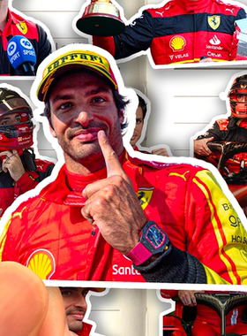 小卡洛斯塞恩斯贴纸高清防水法拉利F1车队赛车手Carlos Sainz贴画