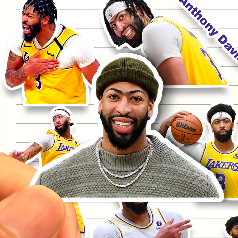安东尼戴维斯高清防水贴纸nba球星anthony davis浓眉哥装饰手账贴