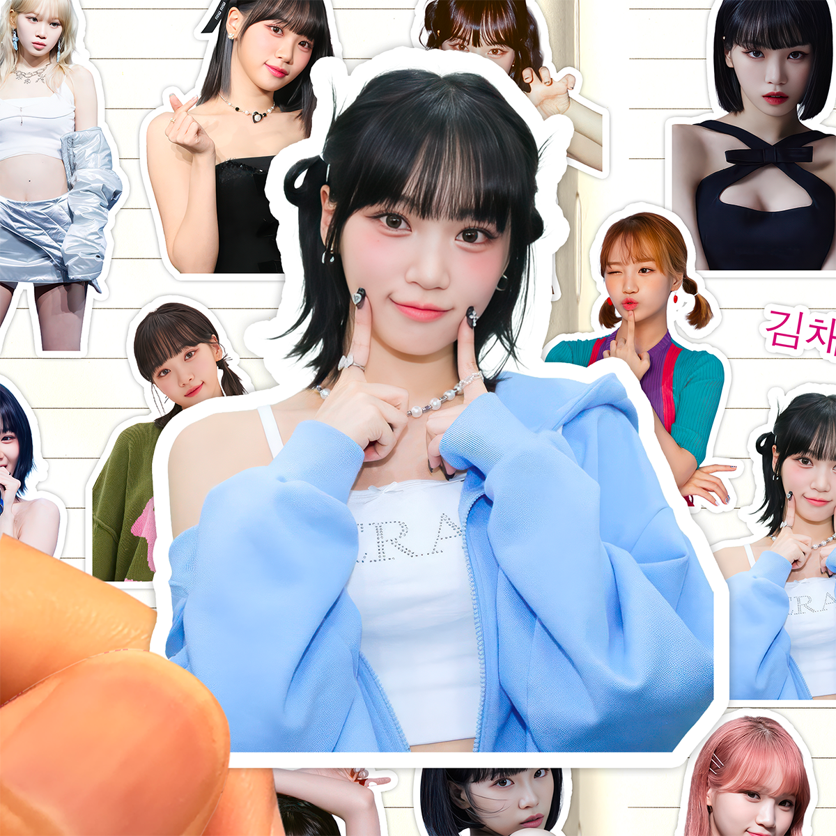金采源贴纸高清防水女子演唱组合LE SSERAFIM队长Kim ChaeWon贴画