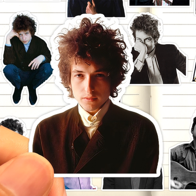 鲍勃迪伦贴纸高清防水美国摇滚唱作人BobDylan经典收藏装饰粘贴画
