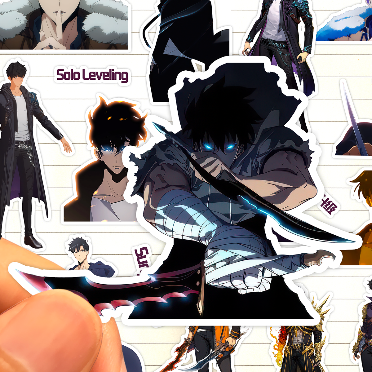 Sung Jinwoo贴纸高清防水我独自升级Solo Leveling收藏手账粘贴画