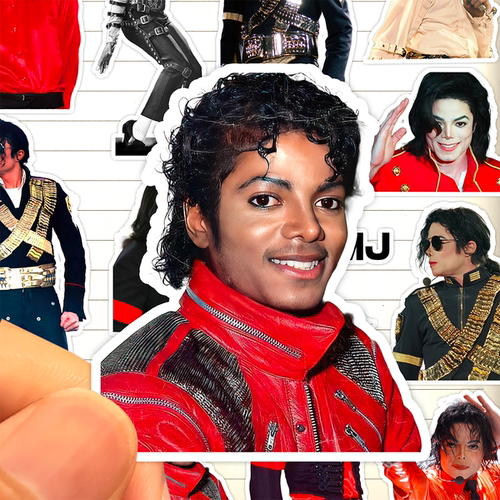 MJ迈克尔杰克逊贴纸高清防水经典收藏MichaelJackson装饰画贴手机