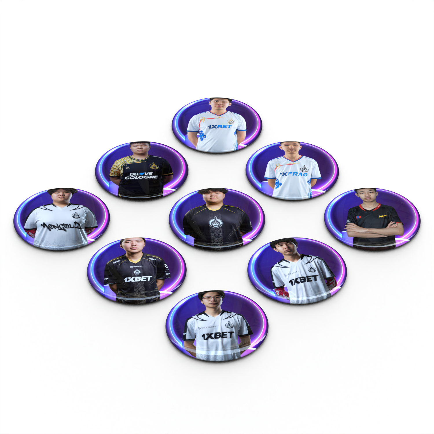 The MongolZ高清徽章吧唧乌兰巴托战队csgo一哥队伍收藏谷子