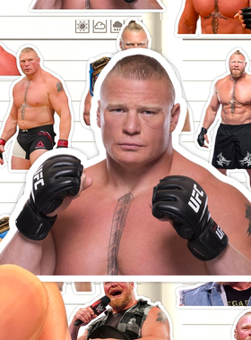 布洛克莱斯纳贴纸高清防水美国职业摔角运动员Brock Lesnar半兽人