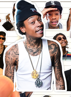 维兹卡利法贴纸高清防水说唱歌手Wiz Khalifa装饰画贴行李箱手机