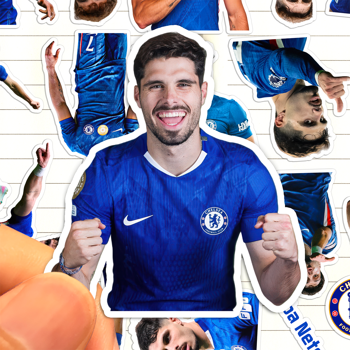 佩德罗内托贴纸高清防水切尔西足球运动员Pedro Lomba Neto粘贴画