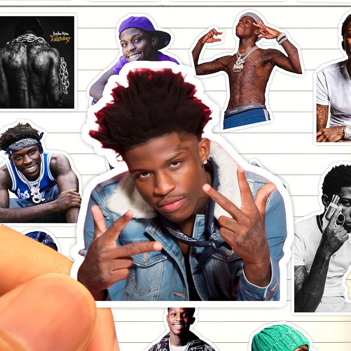 Quando Rondo贴纸高清防水美国说唱歌手昆多朗多收藏装饰粘贴画