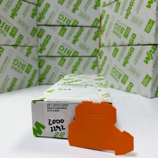 全新正品 2292 轨装 端板; 0.7 厚度 式 2000 德国wago 接线端子